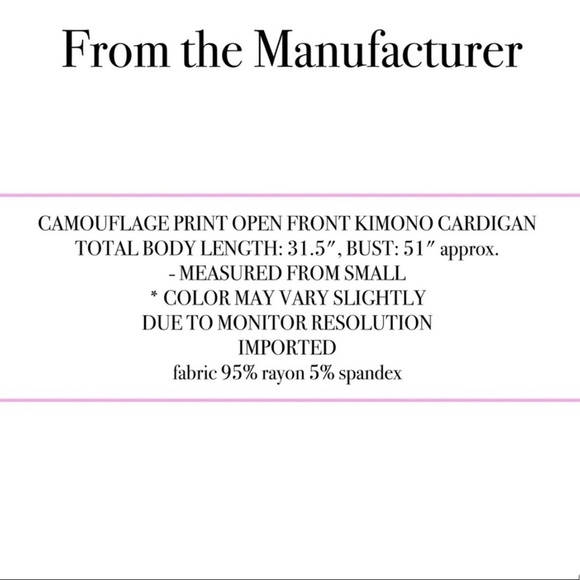 New! Soft Fabulous Green Camouflage Cardigan Open Front Kimono - Picture 7 of 8